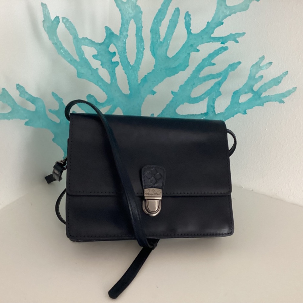 NWT PATRICIA NASH NAVY BLUE LEATHER CROSSBODY BAG PURSE - Picture 6 of 14